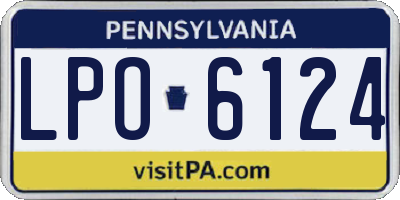 PA license plate LPO6124