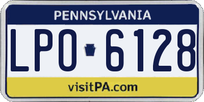 PA license plate LPO6128