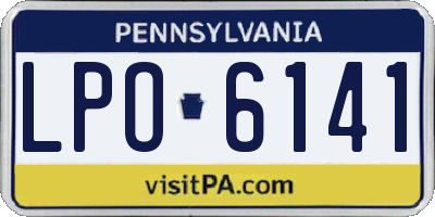PA license plate LPO6141