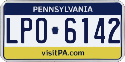 PA license plate LPO6142