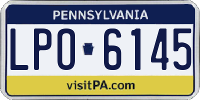 PA license plate LPO6145
