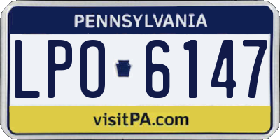 PA license plate LPO6147