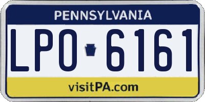 PA license plate LPO6161