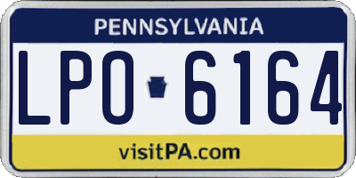 PA license plate LPO6164