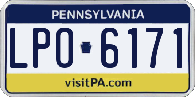 PA license plate LPO6171