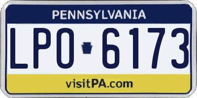 PA license plate LPO6173