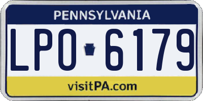 PA license plate LPO6179