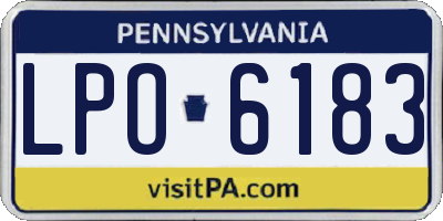 PA license plate LPO6183