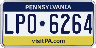 PA license plate LPO6264