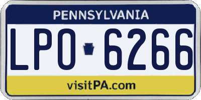 PA license plate LPO6266
