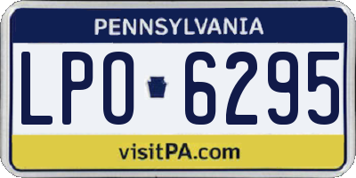PA license plate LPO6295