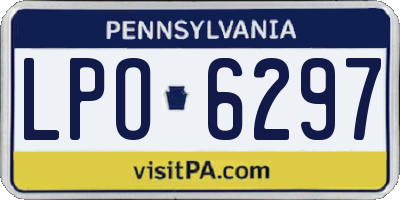 PA license plate LPO6297