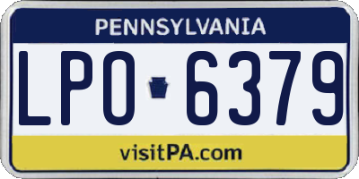 PA license plate LPO6379