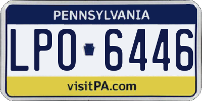 PA license plate LPO6446