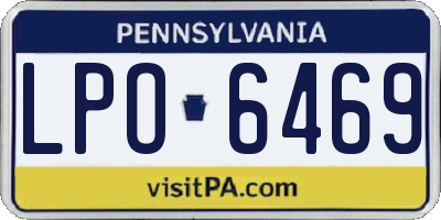 PA license plate LPO6469