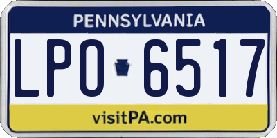 PA license plate LPO6517