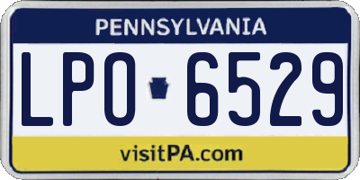 PA license plate LPO6529