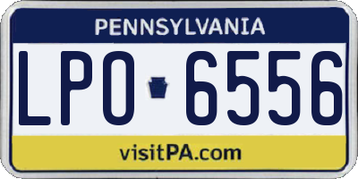 PA license plate LPO6556