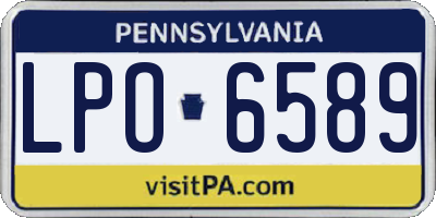 PA license plate LPO6589