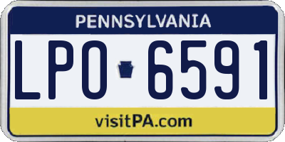 PA license plate LPO6591