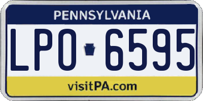 PA license plate LPO6595