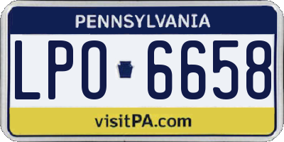 PA license plate LPO6658