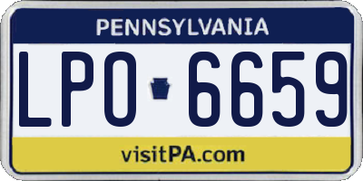 PA license plate LPO6659