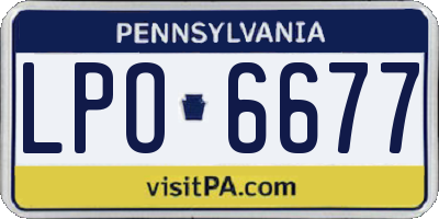 PA license plate LPO6677