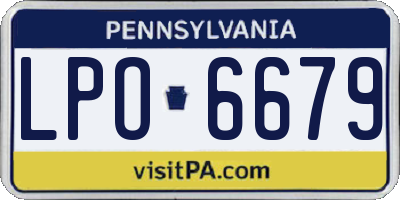 PA license plate LPO6679