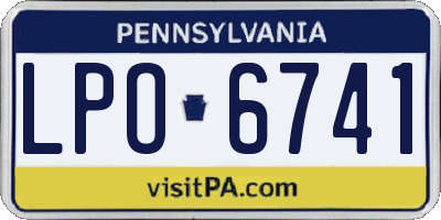 PA license plate LPO6741