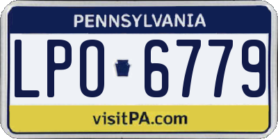 PA license plate LPO6779