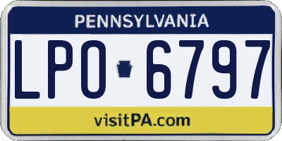 PA license plate LPO6797