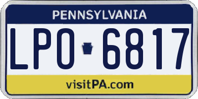 PA license plate LPO6817