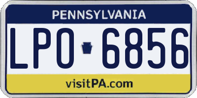 PA license plate LPO6856