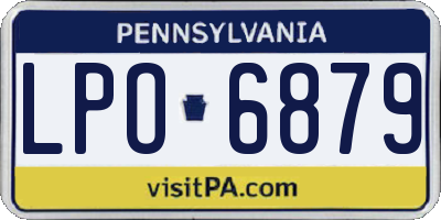 PA license plate LPO6879