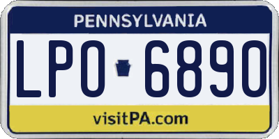PA license plate LPO6890