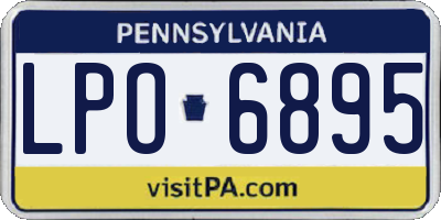 PA license plate LPO6895