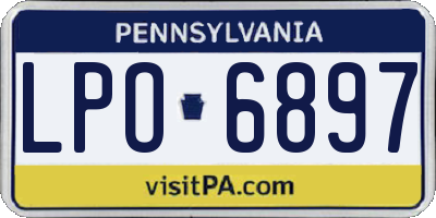 PA license plate LPO6897