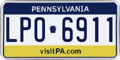 PA license plate LPO6911