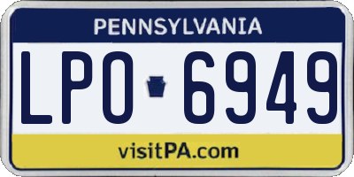 PA license plate LPO6949
