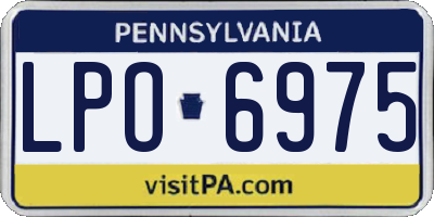 PA license plate LPO6975