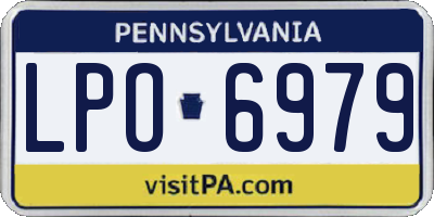 PA license plate LPO6979