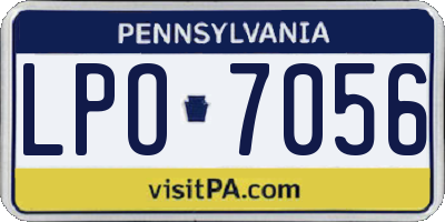PA license plate LPO7056