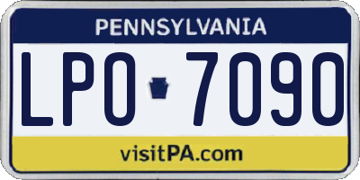 PA license plate LPO7090