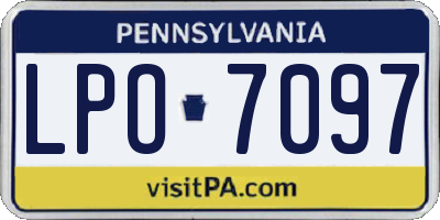PA license plate LPO7097