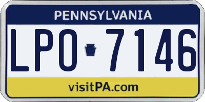 PA license plate LPO7146
