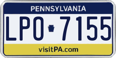 PA license plate LPO7155