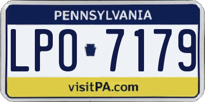 PA license plate LPO7179