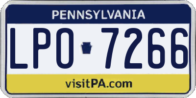 PA license plate LPO7266