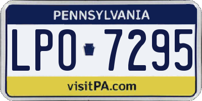 PA license plate LPO7295